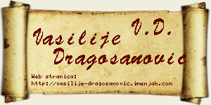 Vasilije Dragošanović vizit kartica